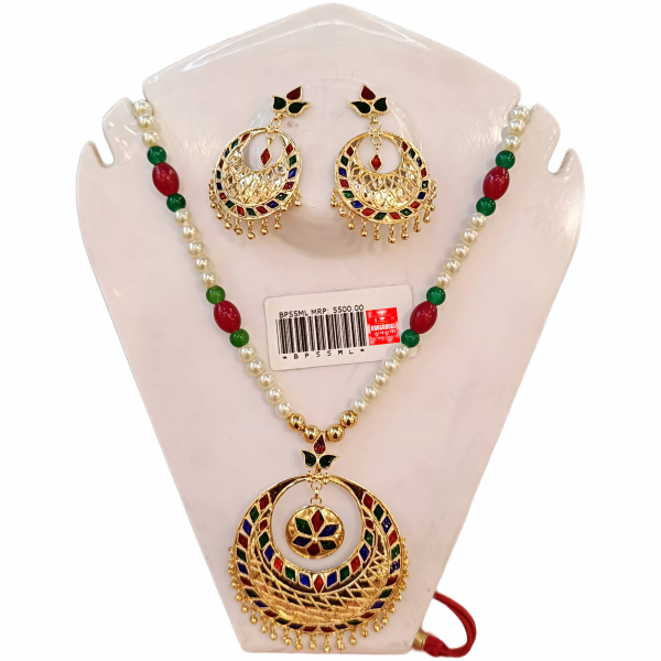 Kasijun set-dugdugi Assamese Jewellery, meenakari set